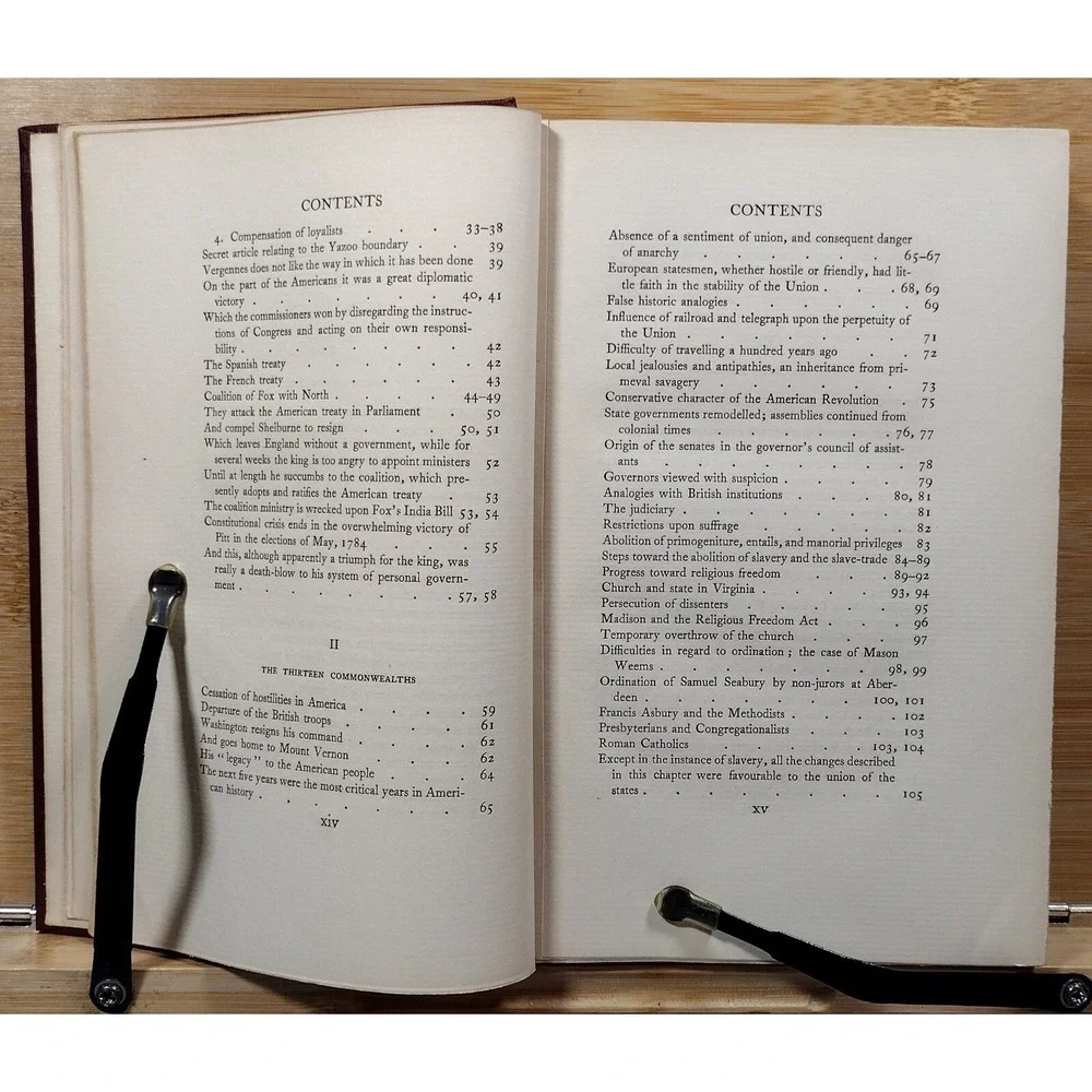 John Fiske's Historical Writings XII The Critical Period American History (1902,